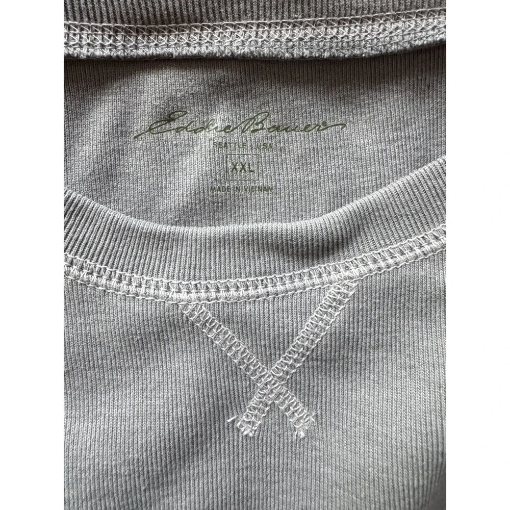 Eddie Bauer Men's Gray Crewneck Sweatshirt Sz‎ 2XL Cotton Blend Casual Comfy - Picture 4 of 7